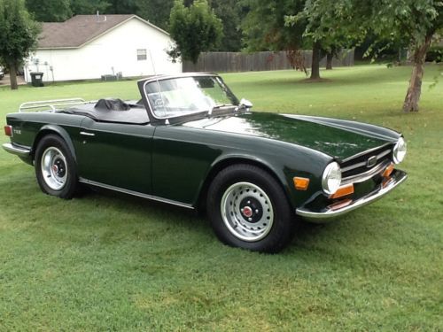 Triumph tr6 convertible car with overdrive. (southern car)