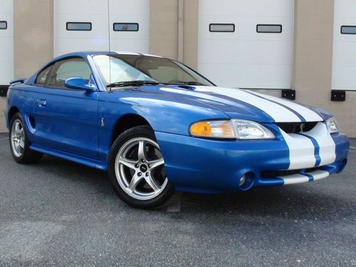 1998 mustang svt cobra bright atlantic blue bab clean carfax! rare! low miles!