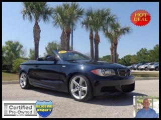 Bmw certified 2009 bmw 135i convertible automatic/paddle shift 300hp like new!