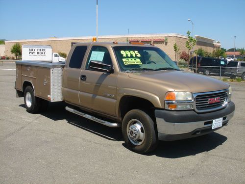 2001 gmc sierra 3500hd dually 4x4 - extended cab - utility truck - no reserve