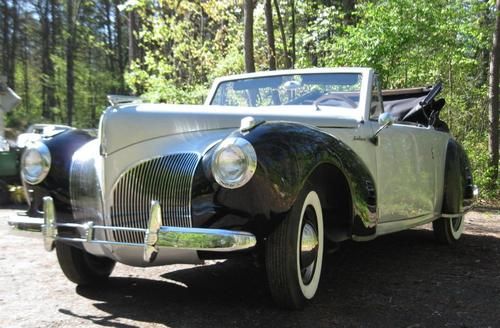 1941 lincoln continental cabriolet convertible v12 vintage classic '41 restored