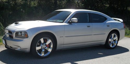 2009 dodge charger r/t w/road &amp; track package (29r) silver 5.7 loaded 12k miles!