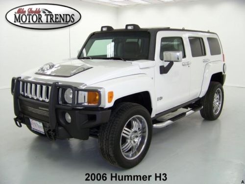 2006 hummer h3 4wd 20&#034; chrome wheels dual dvd roof heated seats roof lights 70k