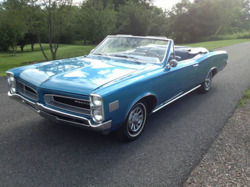 1966 pontiac convertible blue with new top