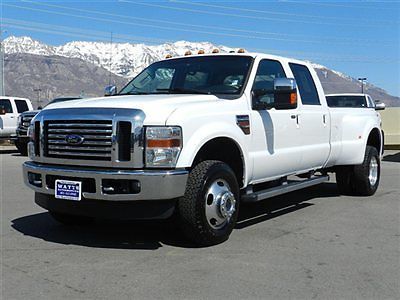 Ford crew cab lariat 4x4 powerstroke diesel dually leather low miles auto tow