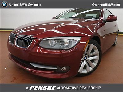 328i 3 series low miles 2 dr coupe automatic gasoline 3.0l straight 6 cyl vermil