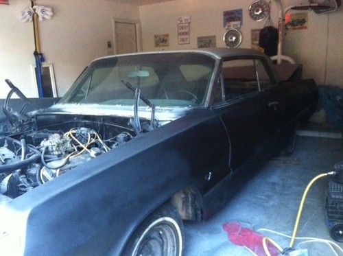 1964 chevy impala 2 door- complete car with chrome- primered and ready to paint