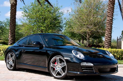 2010 porsche 911 carrera 4s coupe! black/tan! 5k miles! fresh service! save!!