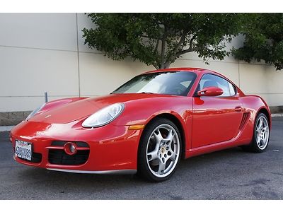 2006 porsche cayman s guards red bose tiptronic 19" whls cd 3.4l leather