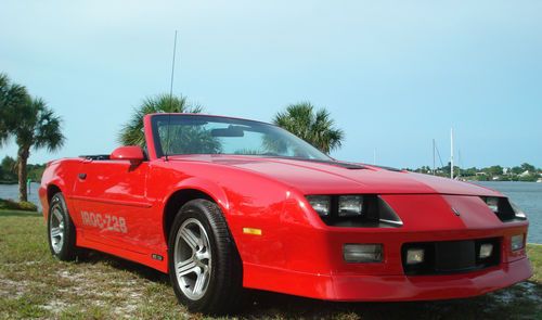 Chevy camaro classic convertible, red with original interior, new top, cold a/c