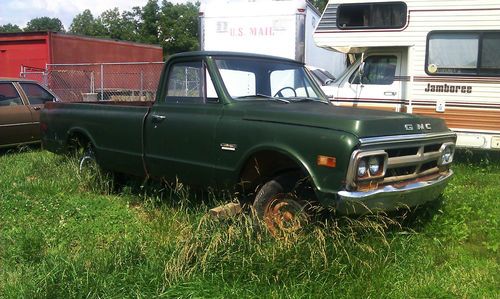 Gmc 1500 green 6cyl engine and 3 speed manual trans, sierra, c10, project, parts
