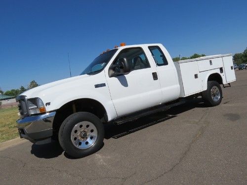 2002 ford f350 utility bed service body 4x4 5.4 v8 service records work box gas