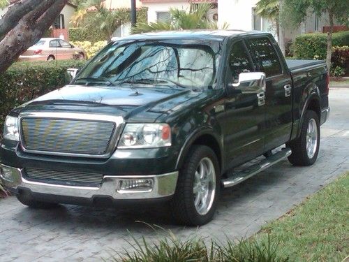 Ford f150 lariat super crew automatic forest green, luxury wheels and billet gri