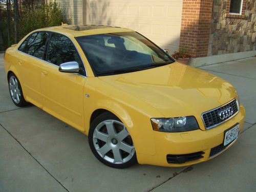 2005 audi s4 sedan 340 hp v8 auto awd imola yellow with leather/alcantara seats