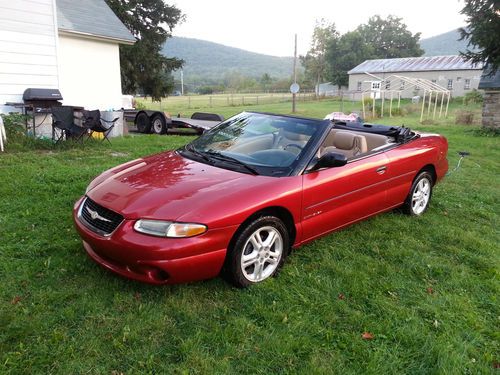 1999 chrysler sebring jx 2dr convertible (red) no reserve!