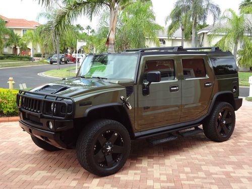 Hummer h2 - customized - mechanically perfect - 22" rock star rims - rare color