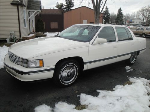 Pristine cotillion white 1994 cadillac deville with only 10,414 original miles!