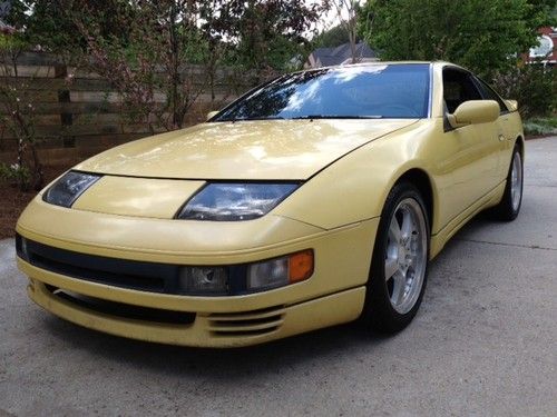 1990 nissan 300zx twinturbo 5 speed yellow w/ blk leather clear title nice!