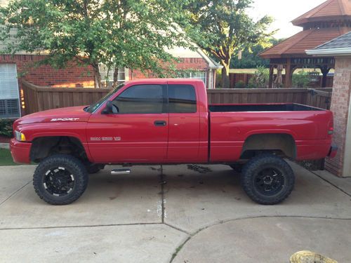 1999 dodge ram 1500 sport extended cab 5.2l 4x4 red lifted truck - bad trans