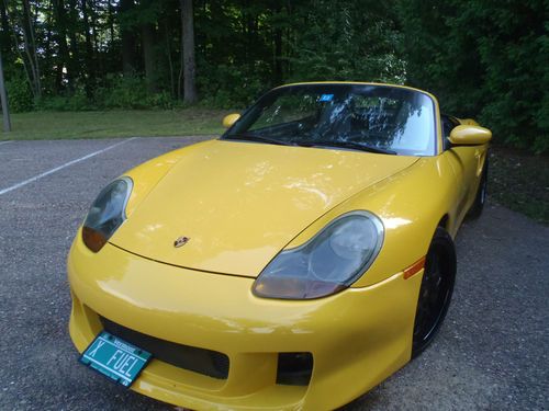 2000 porsche boxster roadster convertible 5-speed low miles - yellow