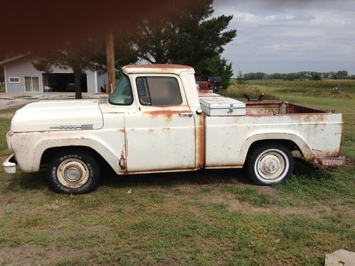 1960 ford f100, great shop truck, awesome patina, shortbox, solid truck @ no rsv