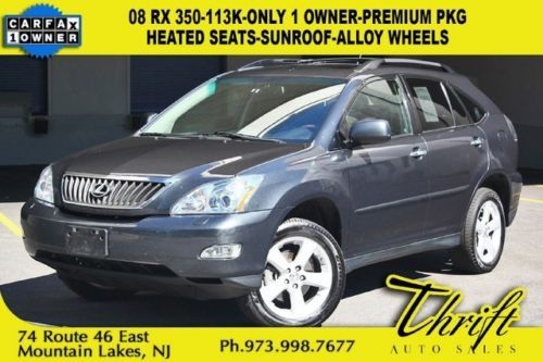 08 rx 350-113k-only 1 owner-premium pkg- heated seats-sunroof-alloy wheels