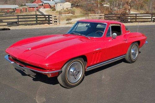 1965 corvette coupe frame off fuelie tribute car 4 speed red with black