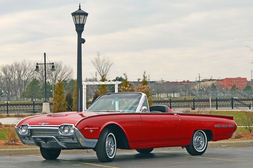 1962 ford thunderbird m-code sports roadster: rare factory tri-power in registry