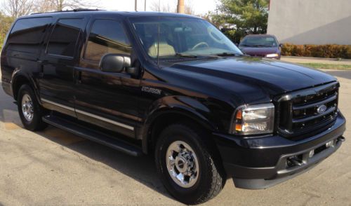 2003  ford excursion limited, 7.3l v8 diesel turbocharged,  black w/ tan leather