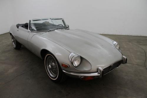 1972 jaguar xke v12 roadster,matching#&#039;s, silver, excellent candidate to restore