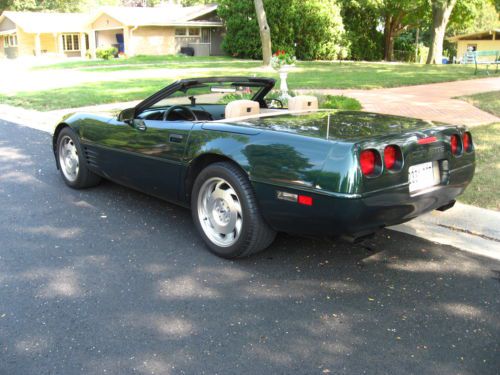 1993 chevrolet corvette convertible polo green low, low miles