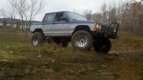 1996 jeep cherokee country 350 sbc, chopped, 4 linked and street legal