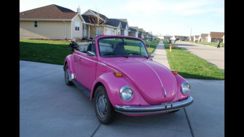 1973 vw beetle convertible pink