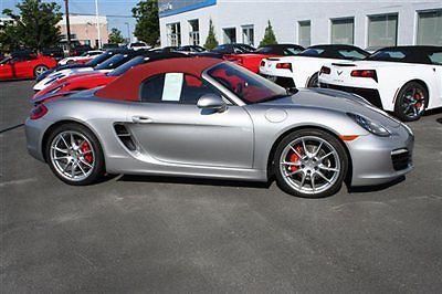 2013 porsche boxter s roadster gt silver metallic with carrera red leather!