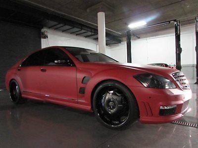 07 mercedes benz s550 wrapped flat red full lorinzer body kit and wheels
