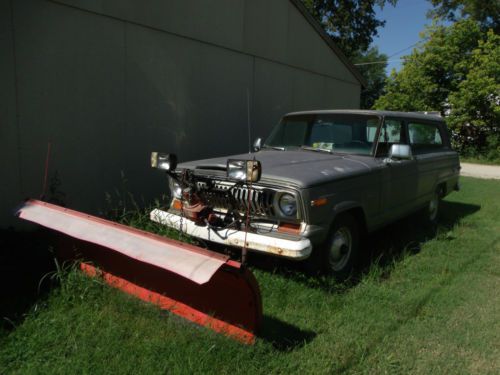 1977 jeep cherokee 4x4 w/ detachable 7.5 ft western pro plow snow plow