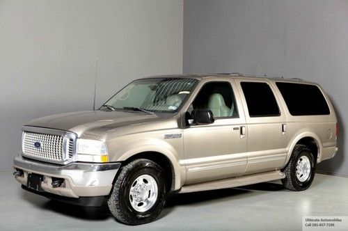 2002 ford excursion 7.3l diesel limited leather chrome heated seats cd6 3row !