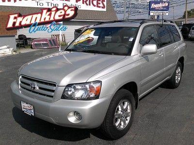 05 highlander v-6 awd suv limited one owner clean carfax cd sunroof leather