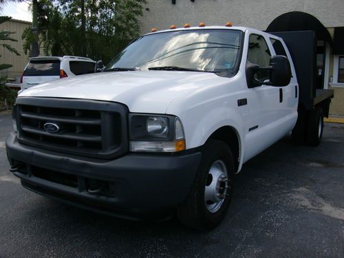 7.3 turbo diesel flatbed!!!2003 ford f350 crewcab 2wd automatic great work truck