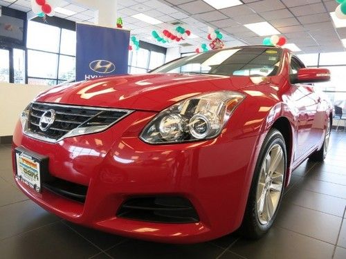Red coupe s 1 owner 2dr back up camera sunroof premium package auto cloth xm cd