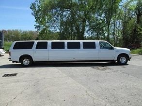 Ford limo excursion stretch white 12 passenger