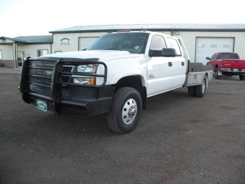 2005 chevrolet 3500 4x4 duramax diesel crew cab dually automatic flatbed
