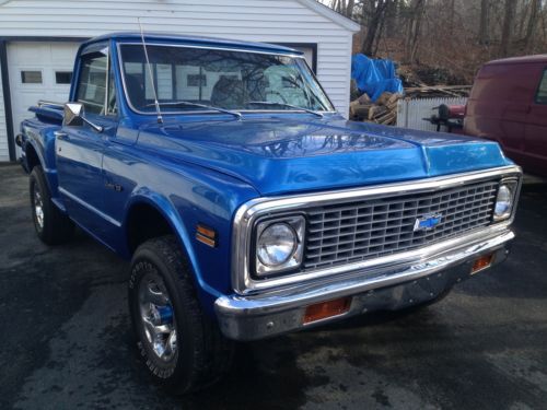 1969 chevy c-10 short bed step side 4x4 frame off 4 speed clean truck