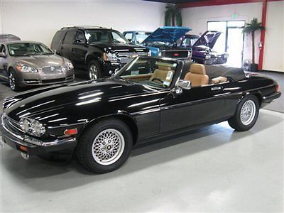 1989 jaguar xjs v12 convertible black on tan leather cd changer ca car runs well