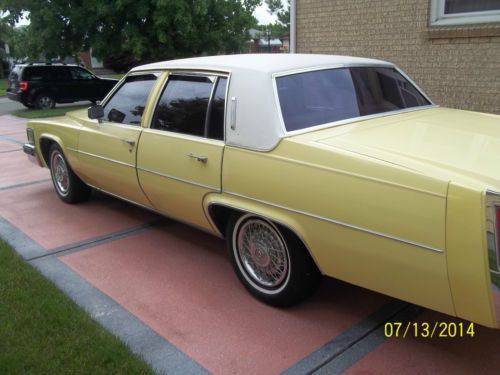1977 cadillac sedan deville orig. fl car 108k orig. mi. yellow/ yellow 425 v8
