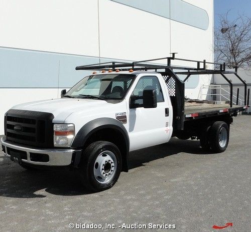 2008 ford f450 flatbed utility truck 6.4l diesel auto cold a/c cruise