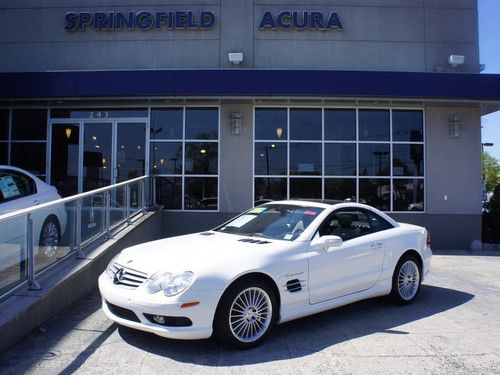 2006 mercedes sl55 amg! white/blk panoramic low miles flawless
