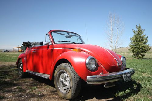 1979 volkswagen super beetle convertible, vw cherry red