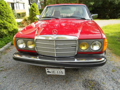 1985 mercedes 300cd signal red diesel coupe 3.0l 5 cyl