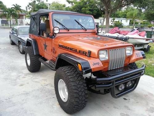 1993 modified jeep wrangler sahara sport 4.0 automatic cold ac lifted new tires